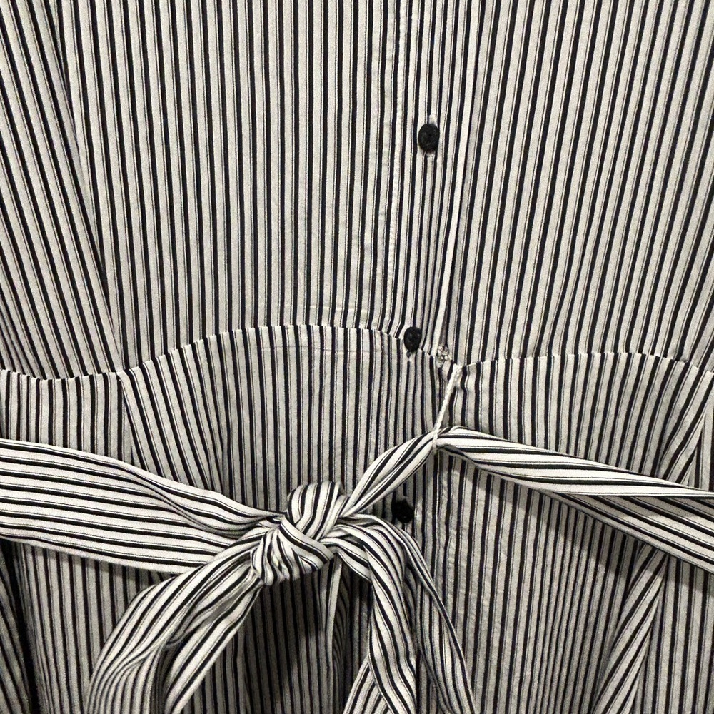 NWT Calvin Klein Women’s Plus Size 24 Striped Button Sleeveless Dress - Picture 9 of 13